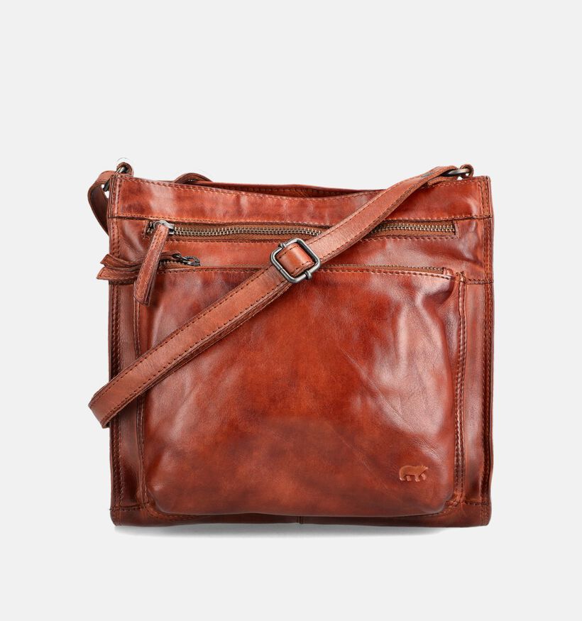 Bear Design Sac &agrave; bandouli&egrave;re en Cognac pour femmes (375838)