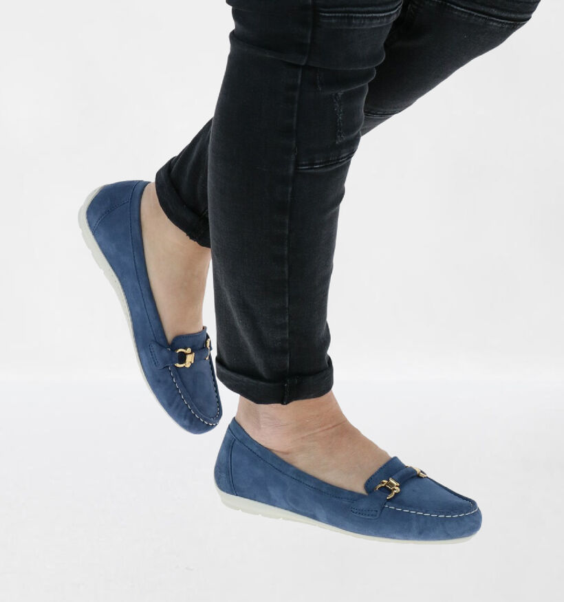 River Woods Mocassins en Bleu foncé en daim (289206)