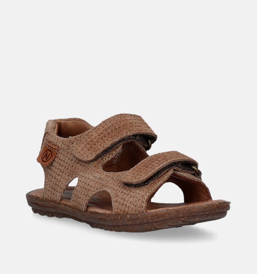 Naturino Sky Suede Woven Bruine Sandalen voor jongens (339275)