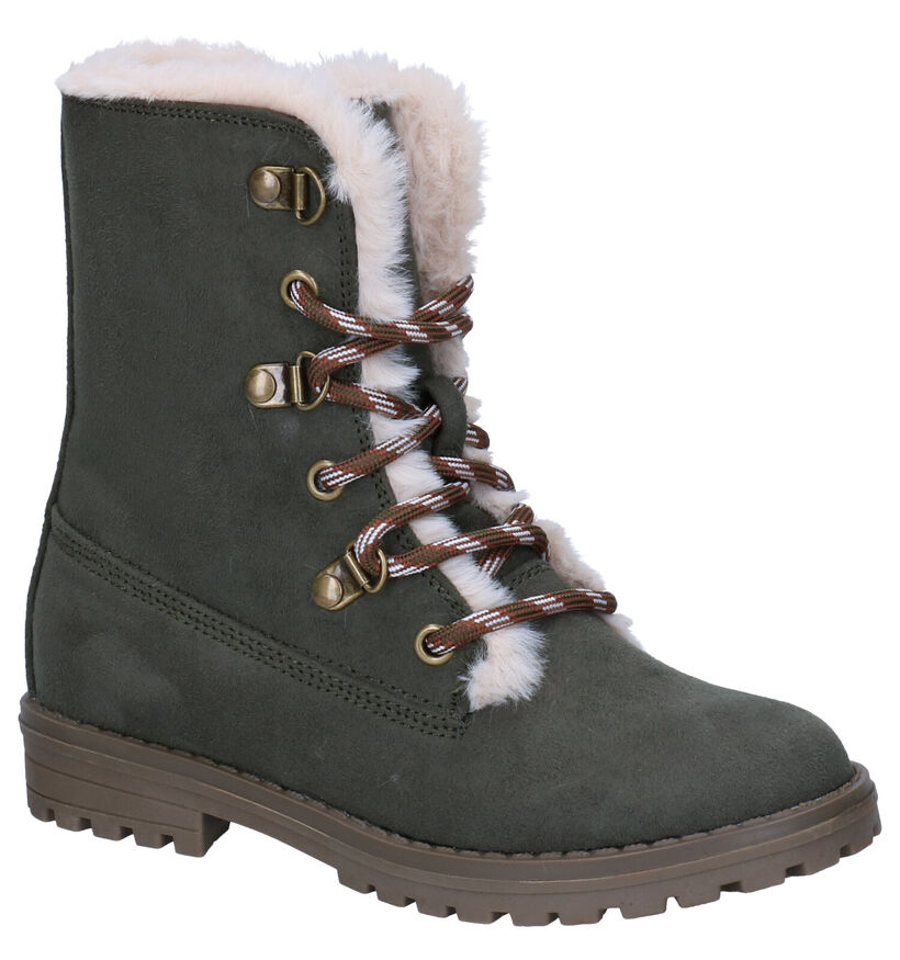 Hampton Bays Kaki Bottines in stof (297185)