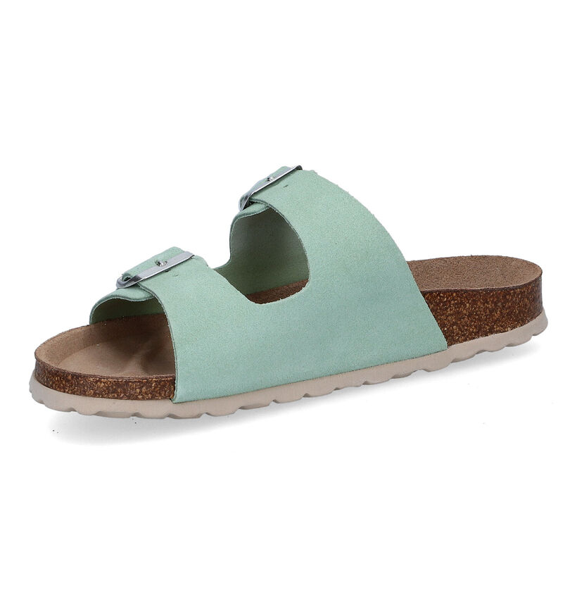 Signatur Nu-pieds plates en Pastel en daim (306237)