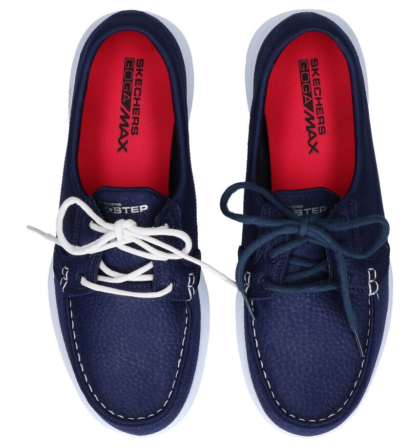 On-The-Go Chaussures bateau en Bleu foncé en textile (251896)