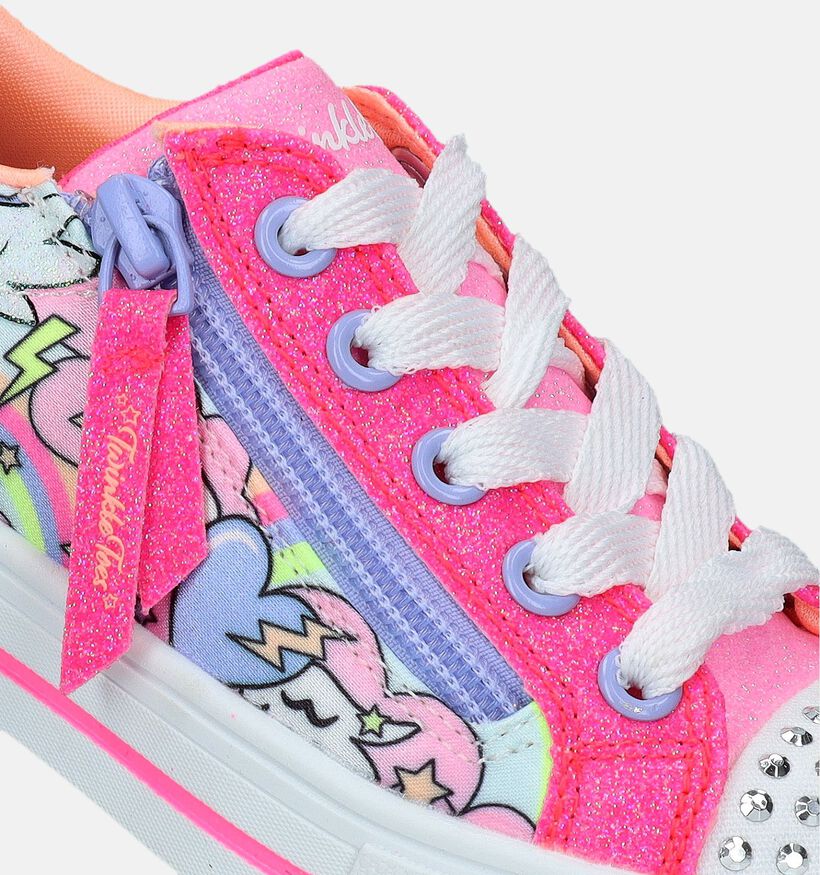 Skechers Twinkle Sparks Flying Hearts Roze Sneakers voor meisjes (335749)