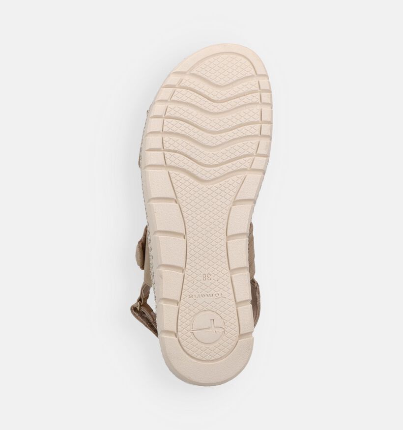 Pure Relax Sandales compens&eacute;es en Or pour femmes (371695) - pour semelles orthop&eacute;diques