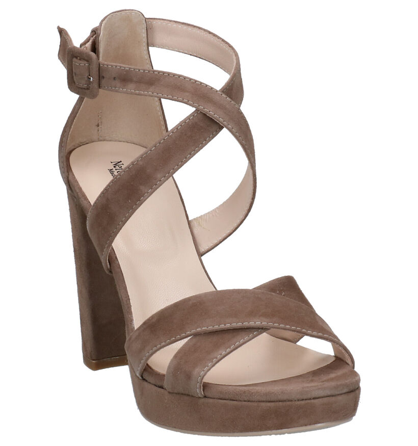 NeroGiardini Taupe Sandalen in daim (270557)