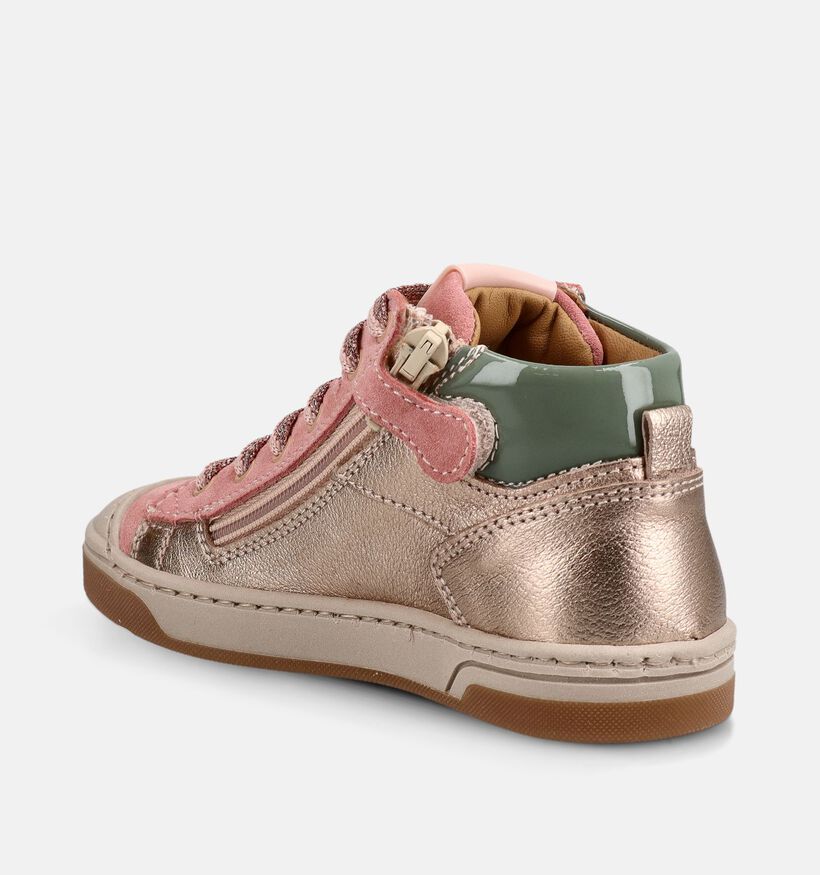 STONES and BONES Dalis Boots &agrave; lacets en Rose pour filles (381401) - pour semelles orthop&eacute;diques