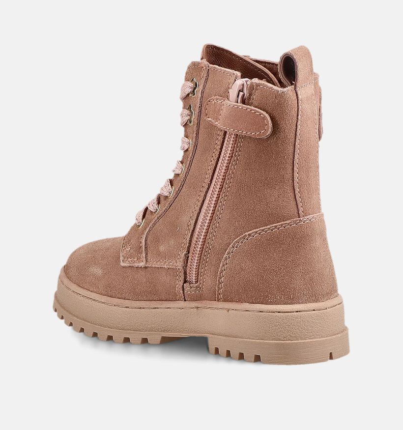 Milo & Mila Roze Boots met Veters en Rits voor meisjes (379075)