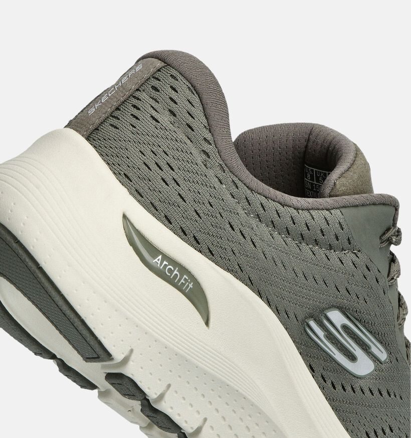 Skechers Arch Fit 2.0 Big League Kaki Sneakers voor dames (360886) - geschikt voor steunzolen