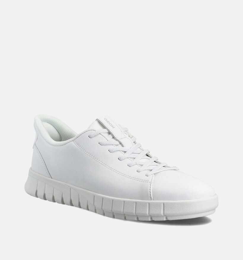 Geox Chaussures à lacets en Blanc pour hommes (370524) - pour semelles orthopédiques