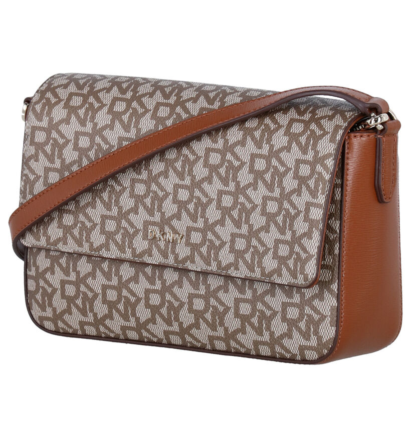 DKNY Taupe Crossbody Tas in leer (281761)