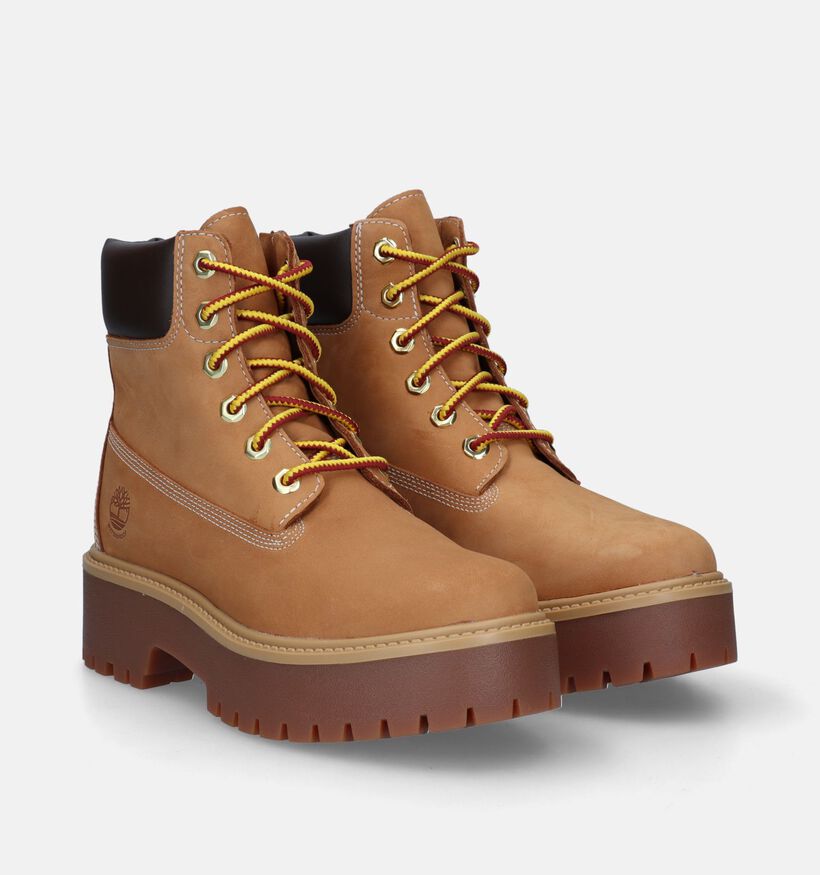 Timberland Stone Street 6IN WP Bottines en Camel pour femmes (328667) - pour semelles orthopédiques