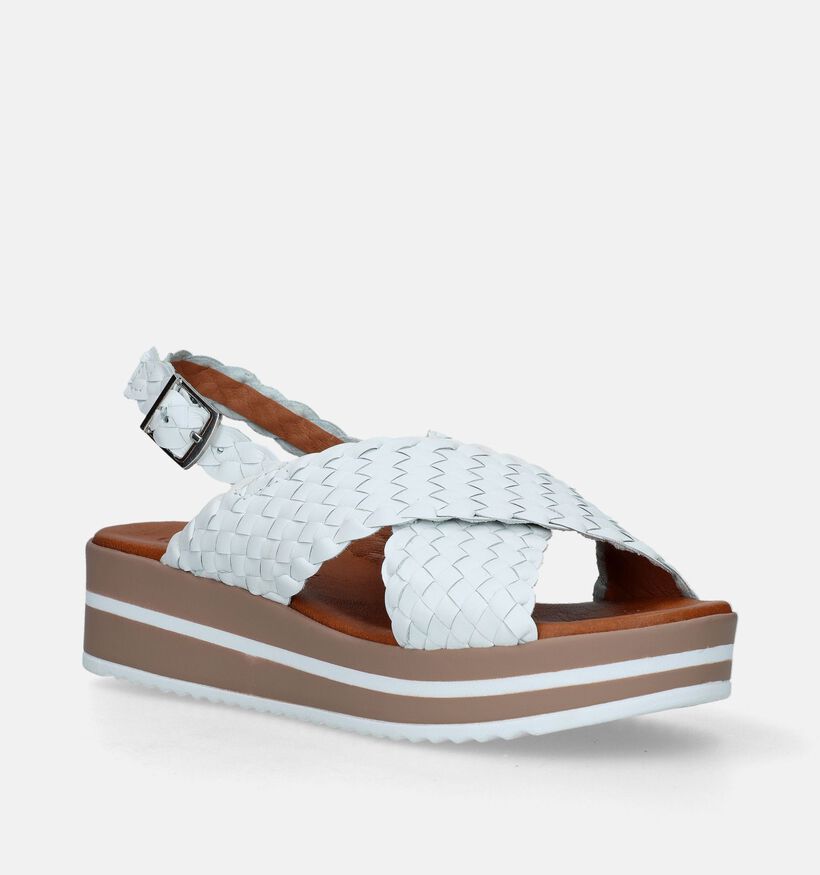 Oh My Sandals Sandales compensées en Blanc pour femmes (340080)