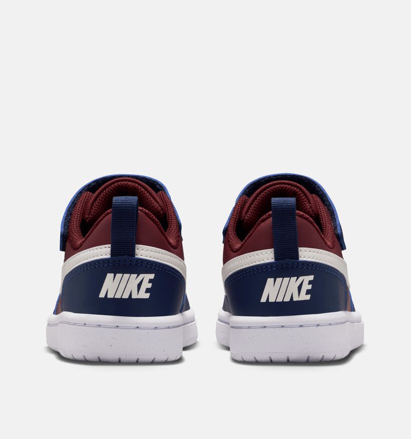 Nike Court Borough Bordeaux/Blauwe Sneakers voor meisjes (359839) - geschikt voor steunzolen