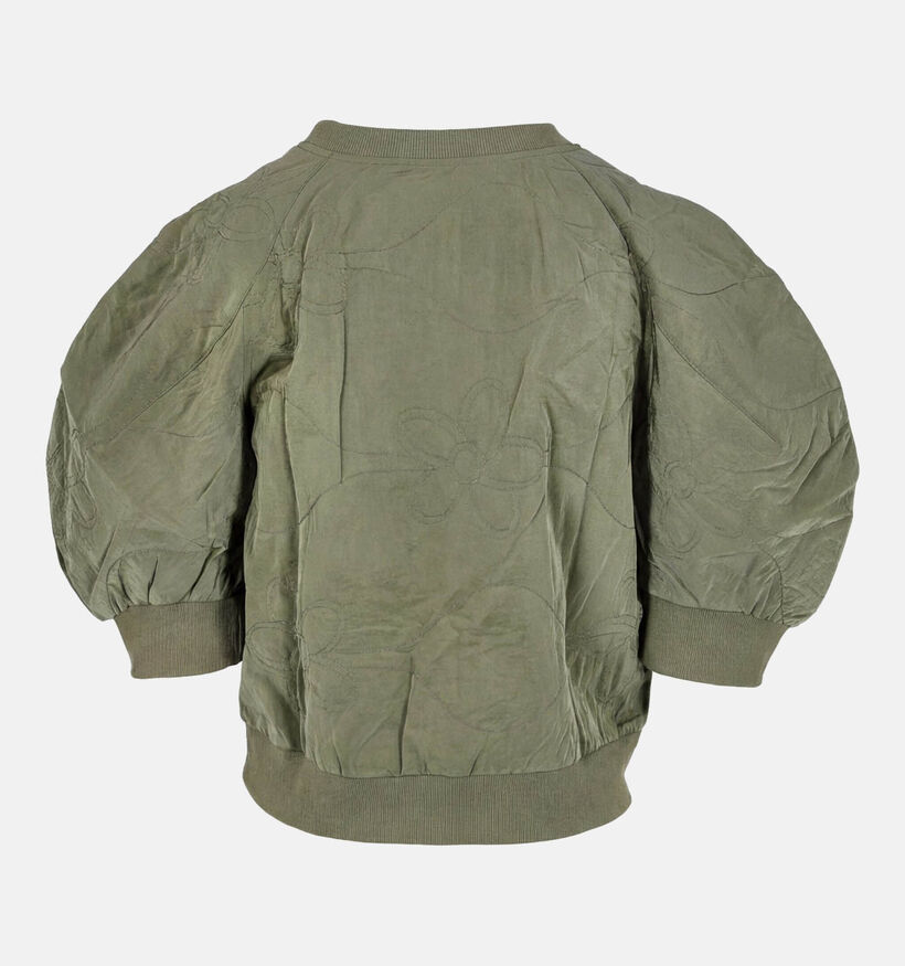 Orfeo Nema Kakigroene Sweater met Pofmouwen voor dames (371939)