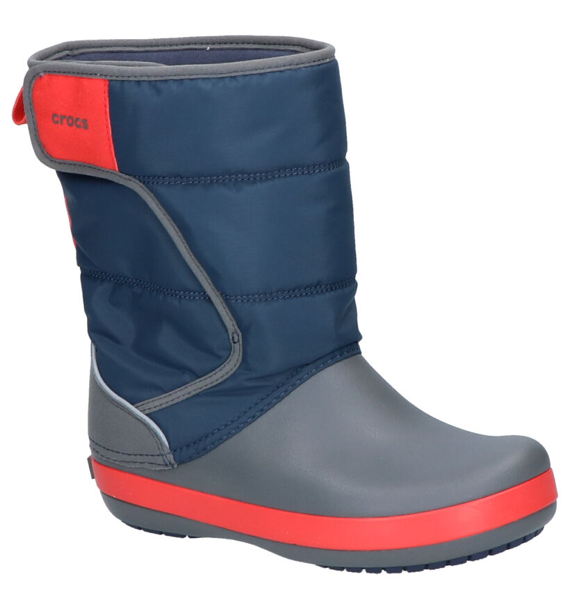 Crocs Lodgepoint Botte de Neige en Bleu/Gris en textile (255724)