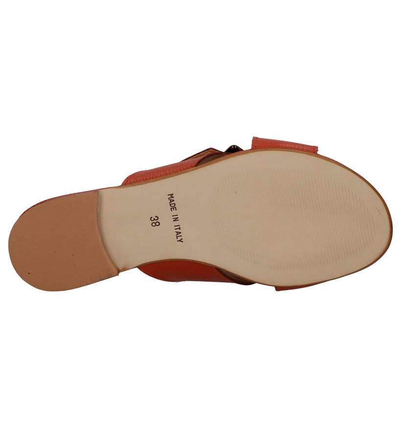 Hampton Bays Cognac Slippers in leer (274126)