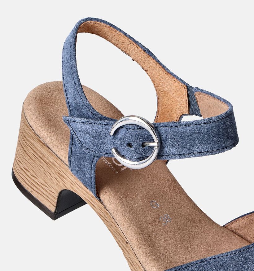 Gabor Blauwe Sandalen met blokhak voor dames (355111)