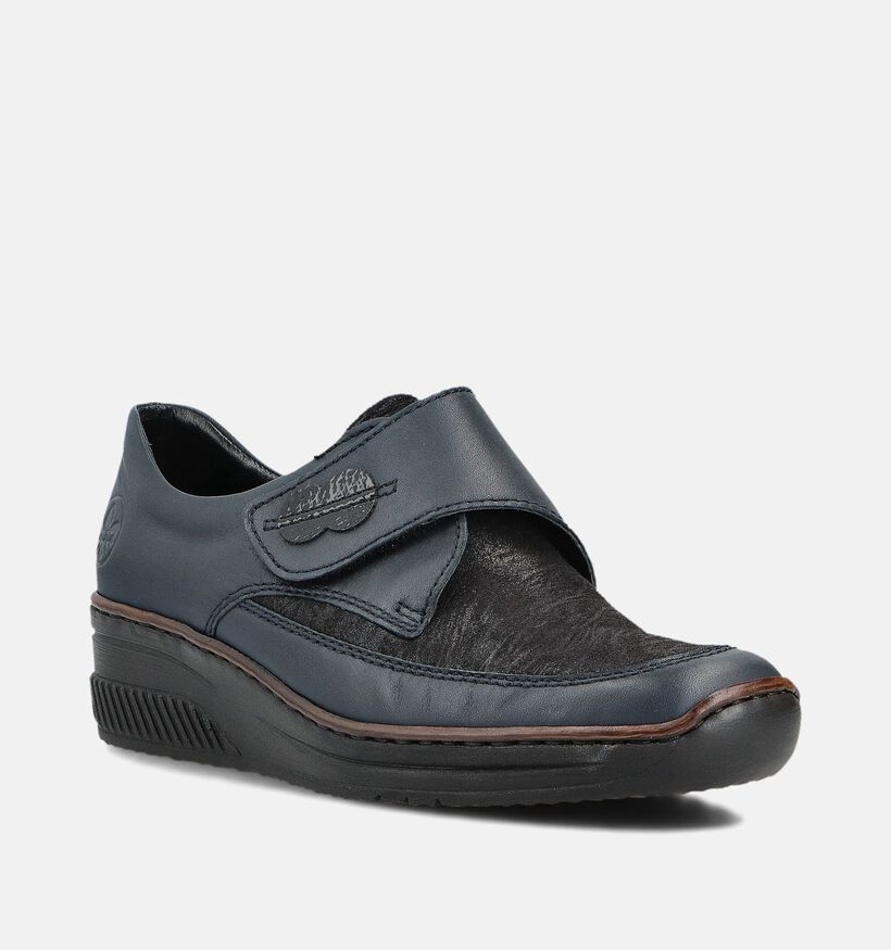Rieker Donkerblauwe Velcroschoenen voor dames (360482)