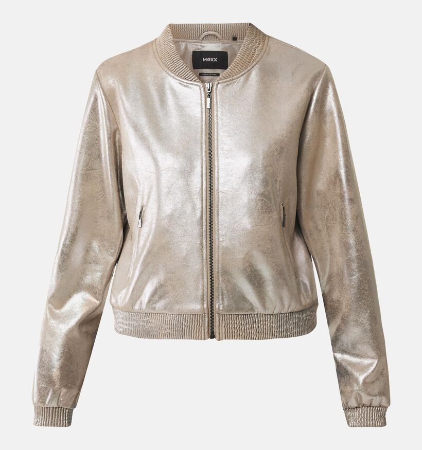 Mexx Shiny Bomber Taupe Jas voor dames (337002)