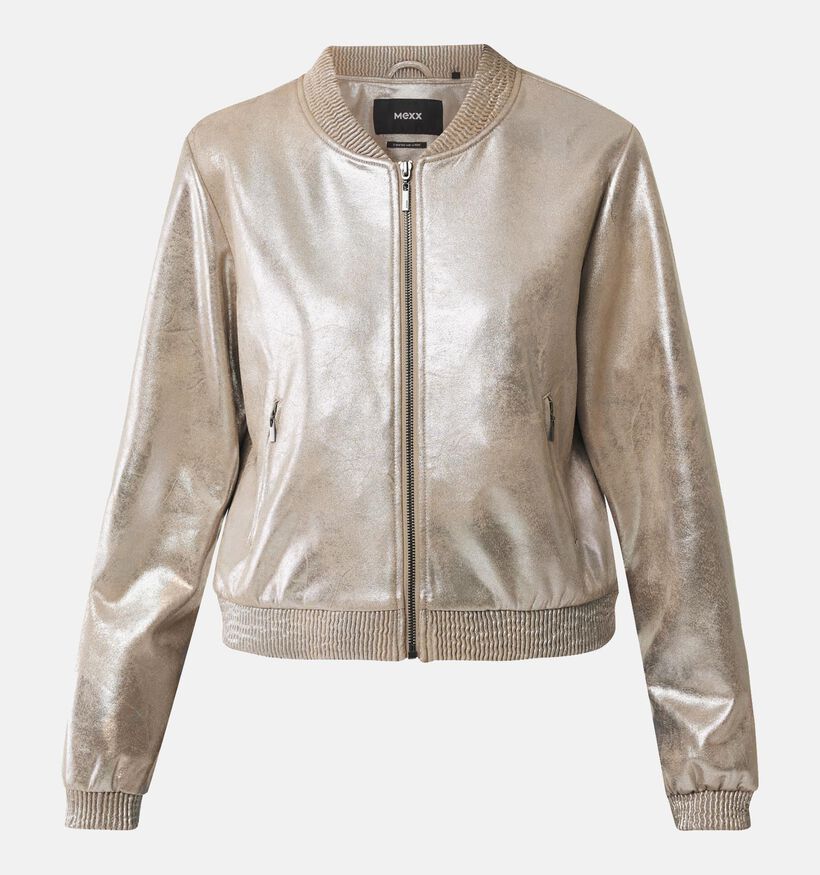 Mexx Shiny Bomber Manteau en Taupe pour femmes (337002)