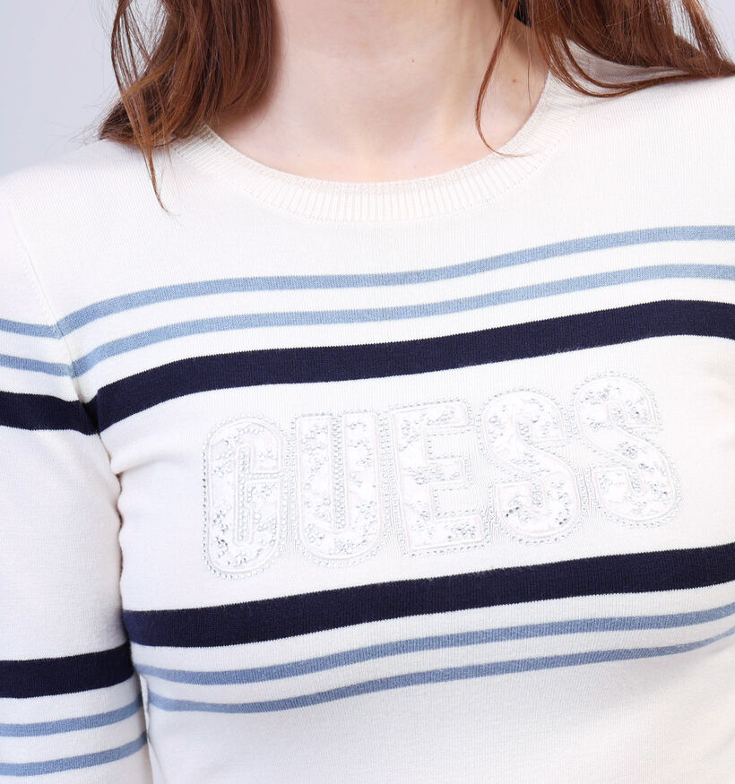Guess Witte Trui met strepen voor dames (354597)