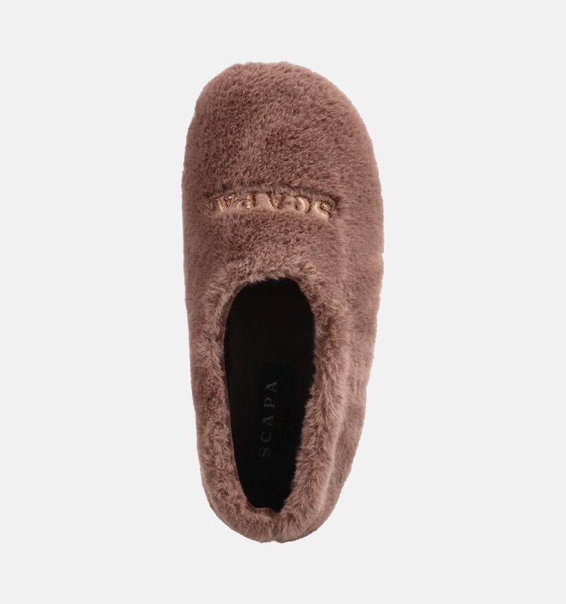 Scapa Pantoufles ferm&eacute;es en Taupe pour femmes (380857) - pour semelles orthop&eacute;diques
