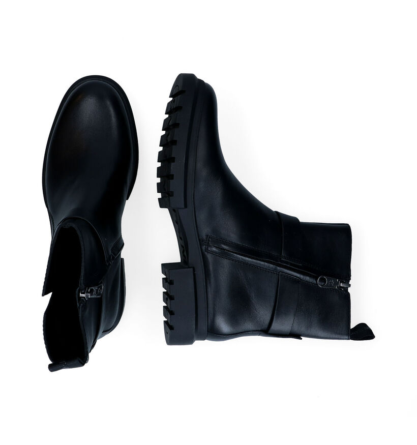 Calvin Klein Cleated Bottines en Noir en cuir (295212)