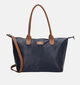 Charm London Donkerblauwe/Cognac Shoppertas voor dames (374389)