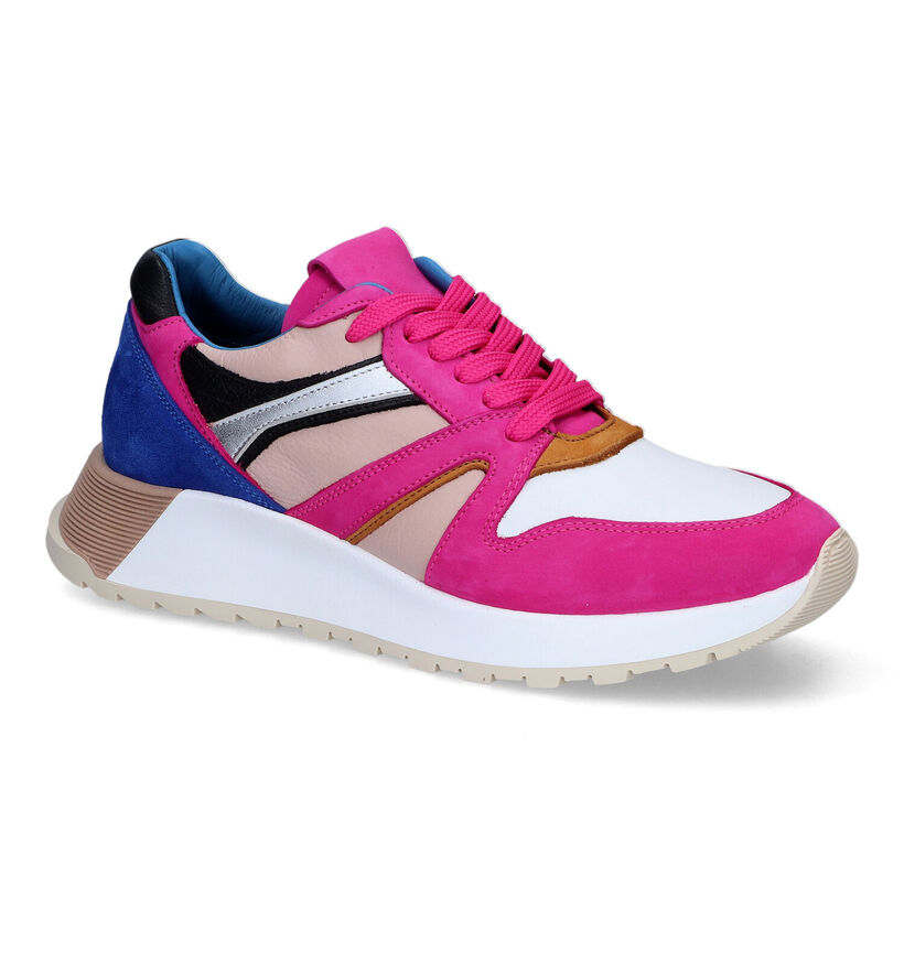 Hip Baskets casual en Rose fuchsia en cuir (316786)