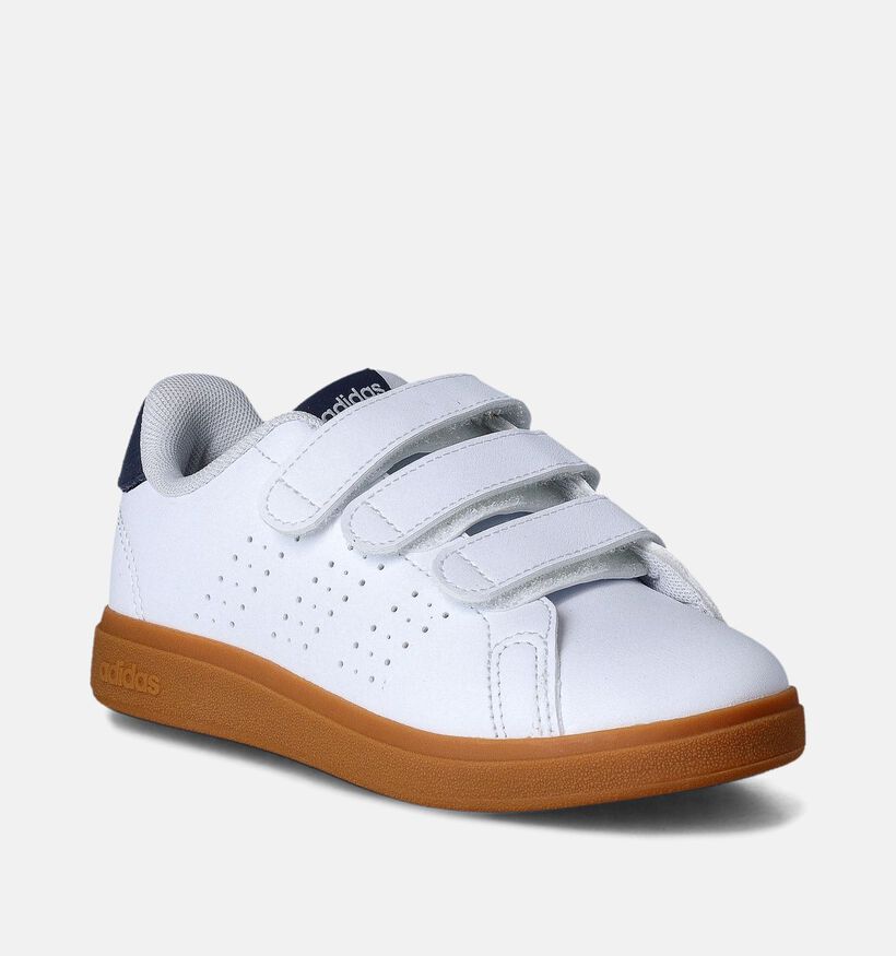 adidas Advantage Base 2.0 Witte Sneakers voor jongens, meisjes (350106)