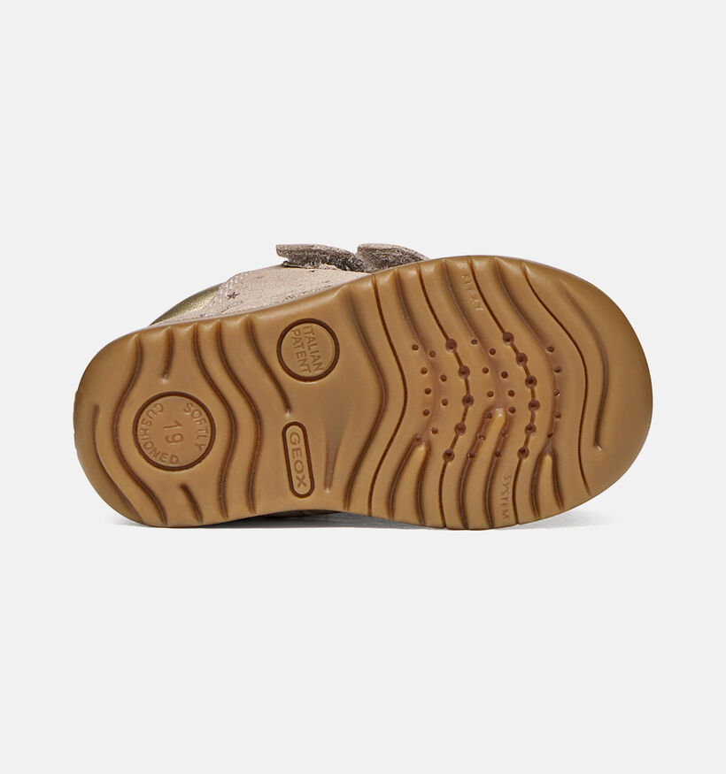 Geox Macchia Baskets montantes en Beige pour filles (376242) - pour semelles orthop&eacute;diques