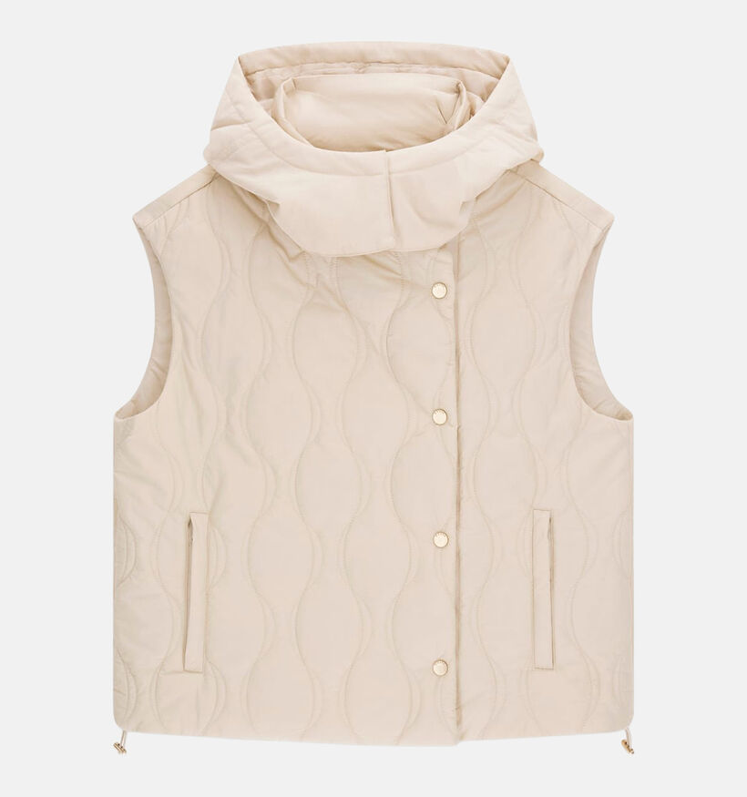 Guess Beige Gewatteerd Bodywarmer met Kap voor dames (375886)