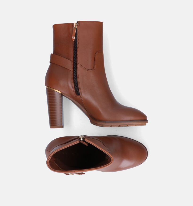 Tommy Hilfiger Belt Bottillons en Camel en cuir (314021)