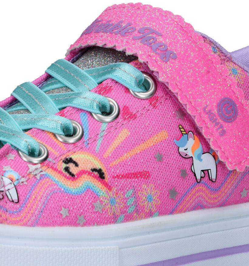 Skechers Twinkle Sparks Roze Sneakers voor meisjes (319542)