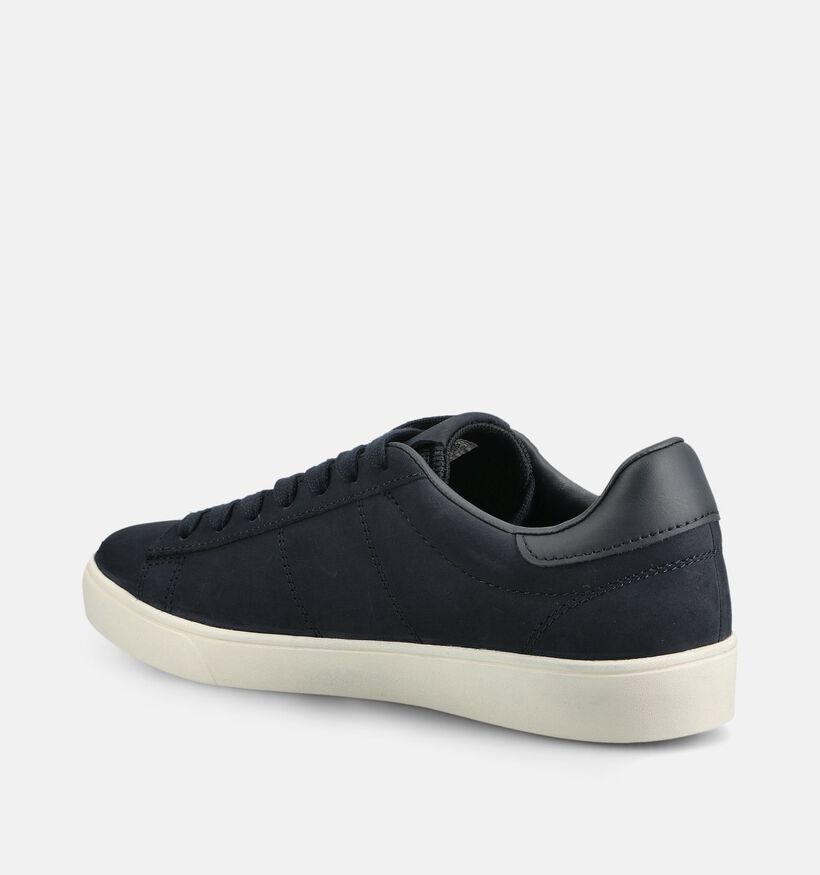 Fred Perry Spencer Nubuck Chaussures plates en Bleu fonc&eacute; pour hommes (375100)