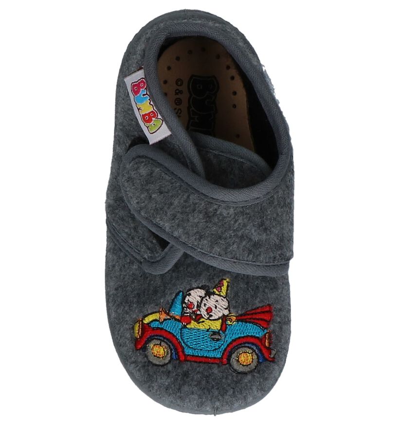 Grijze Babypantoffels Bumba Car in stof (235304)