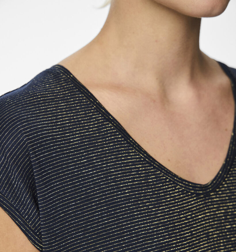 Pieces Billo Donkerblauwe T-shirt voor dames (378367)