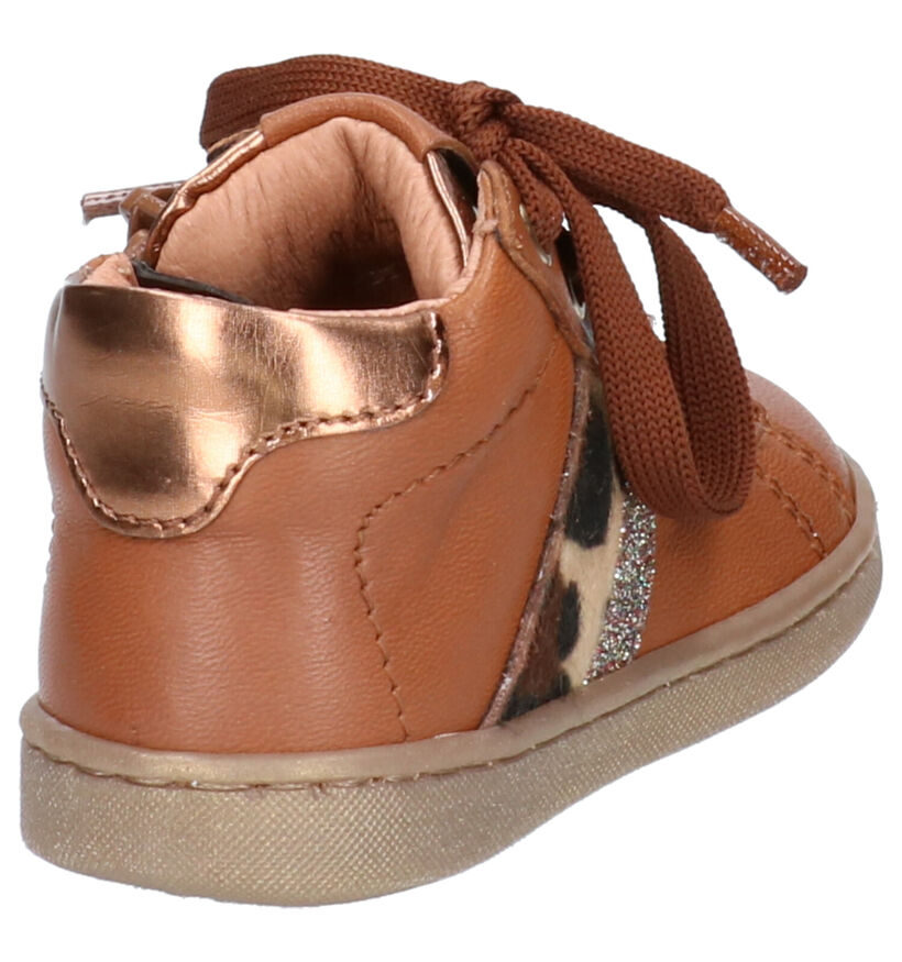 FR by Romagnoli Cognac Veterschoenen in leer (255616)