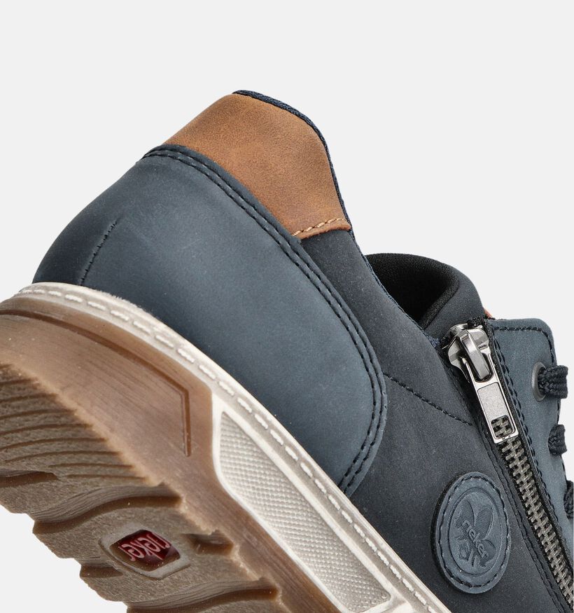 Rieker Donkerblauwe Sneakers met Veter en Rits voor heren (360458) - geschikt voor steunzolen