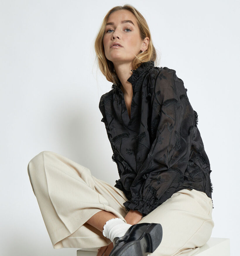 Minus Piper Zwarte Blouse voor dames (359239)