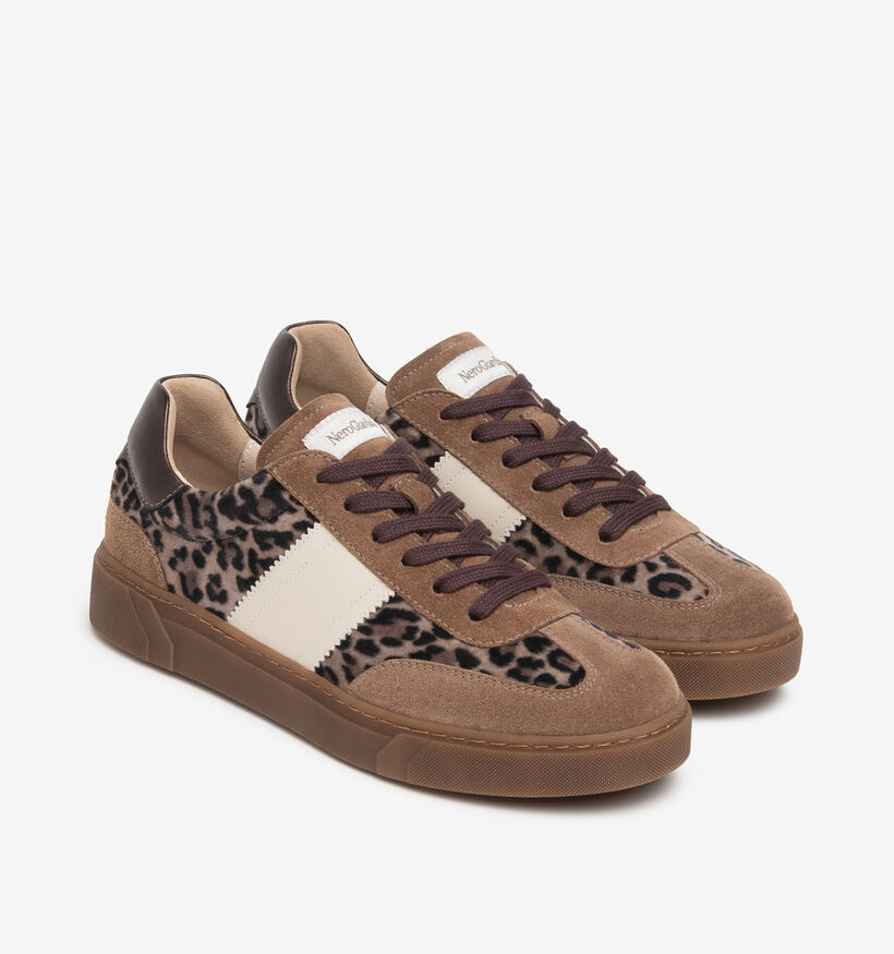 NeroGiardini Baskets en Beige fonc&eacute; pour femmes (377895) - pour semelles orthop&eacute;diques