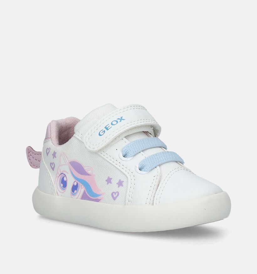 Geox Gisli Witte Sneakers voor meisjes (339621)