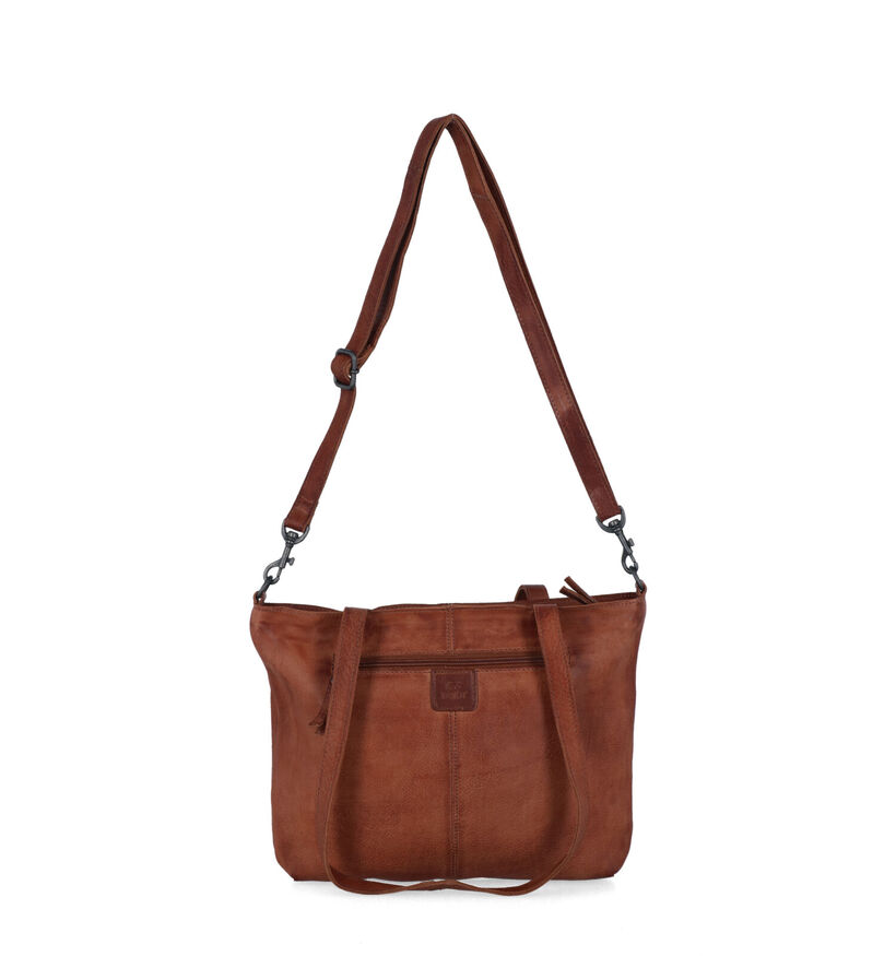 Bear Design Sac à bandoulière en Cognac pour femmes (334026)