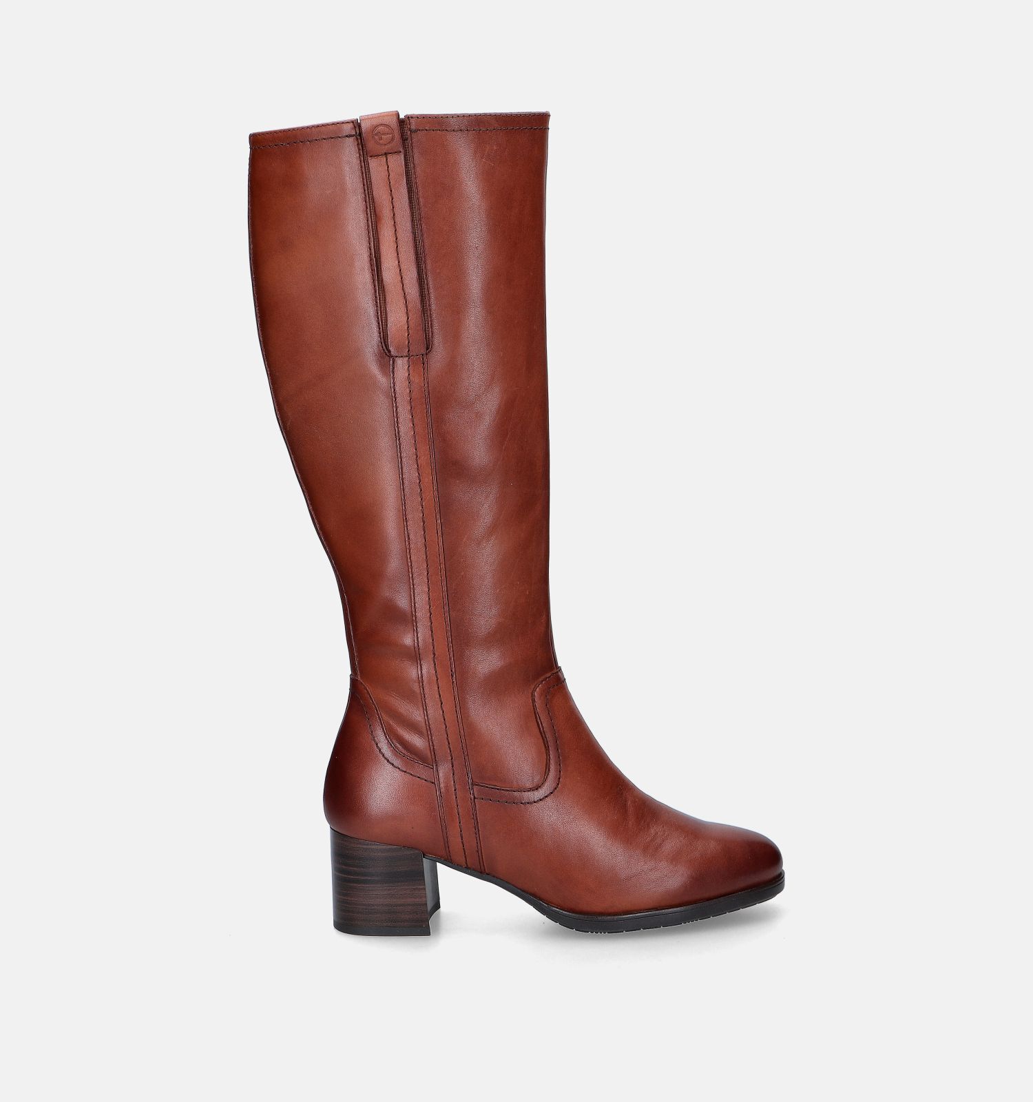 Tamaris Comfort Cognac Lange laarzen met blokhak Dames Laarzen Online op TORFS.BE