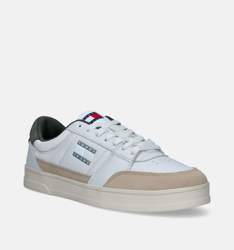 Tommy Hilfiger The Greenwich Mix Media Ecru Veterschoenen voor heren (345745) - geschikt voor steunzolen