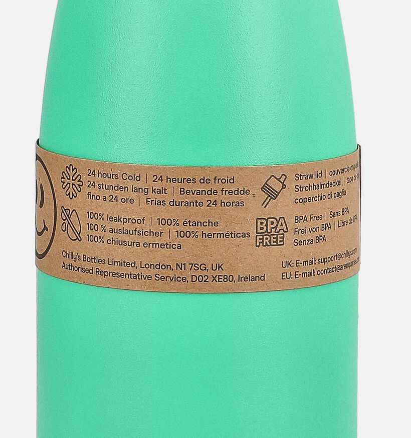 Chilly's Kids Bottle Gourde en Vert 350ml pour filles, gar&ccedil;ons (383660)