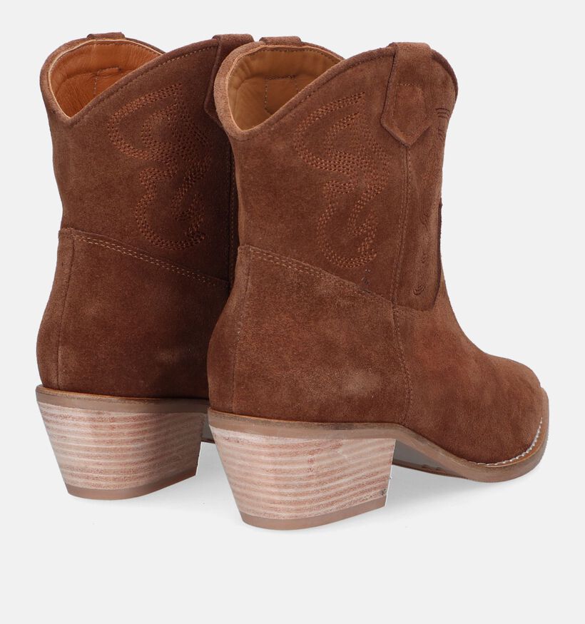 Babouche Bottines à talons en Cognac pour femmes (332780)