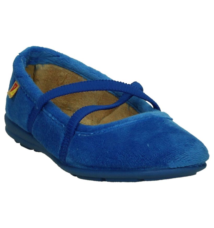 Alberola Blauwe Pantoffels in stof (206987)