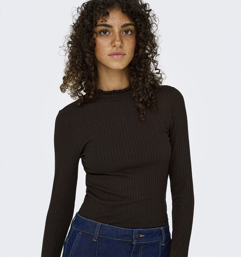 JDY Fransiska Longsleeves en Brun fonc&eacute; pour femmes (379391)