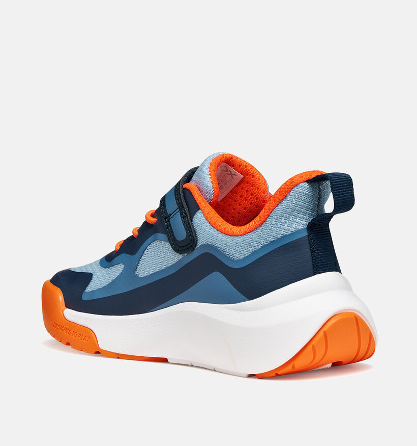 Geox Baskets basses en Bleu fonc&eacute; pour gar&ccedil;ons (368429) - pour semelles orthop&eacute;diques